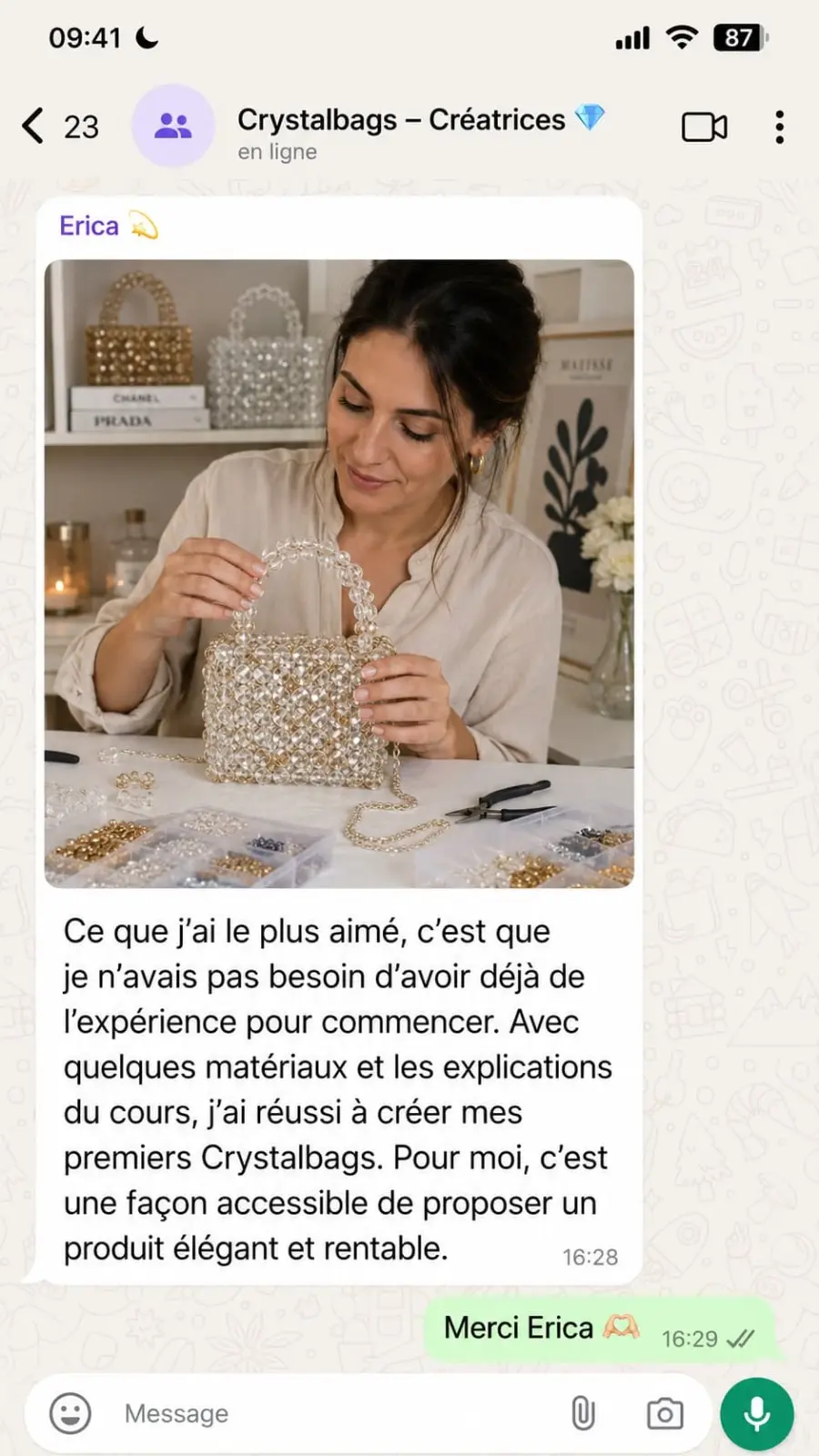 Témoignage Crystal Bags